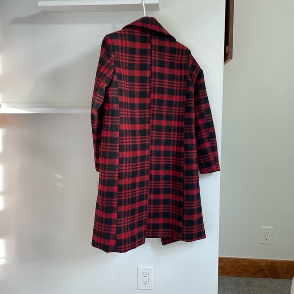 Red Plaid Coat - Picture 7 of 8